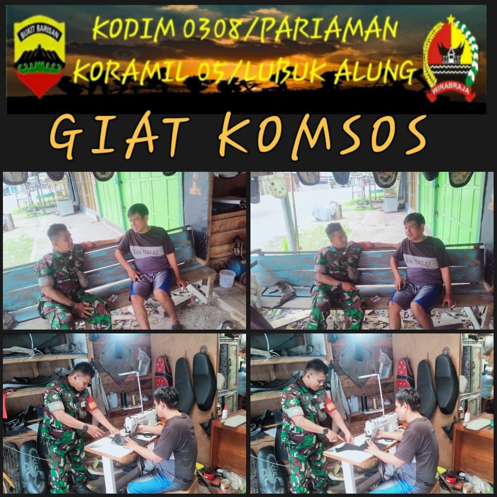 Komsos Dengan Pelaku Usaha Mikro Babinsa Berikan Motivasi