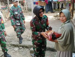 Peduli Terhadap Sesama, Personil Koramil 1405-03/Bacukiki Gelar Aksi Bakti Sosial