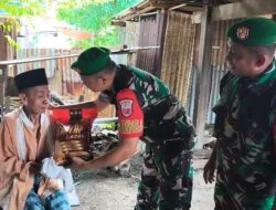 Bentuk Perhatian Dan Upaya Menjalin Tali Asih Dengan Warganya, Koramil 1405-05/Mallusetasi Bagikan Sembako