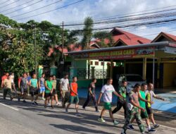 Jaga Kebugaran, Prajurit Kodim 0308/Pariaman Laksanakan Jalan Santai
