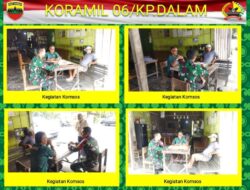 Babinsa Komsos Dengan Tokoh Masyarakat Di Wilayah Binaan