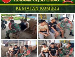 Mencegah Kenakalan Remaja, Babinsa Komsos Dengan Pemuda Di Wilayah Binaan