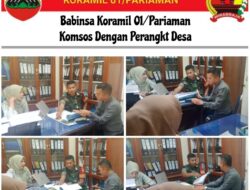 Antisipasi Gangguan Keamanan Di Wilayah Binaan, Babinsa Koramil 01/Pariaman Komsos Dengan Perangkat Desa