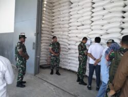 Dandim 1404/Pinrang Dampingi Tim Pengawas Bulog dalam Monitoring Gudang Bulog Di Kab. Pinrang