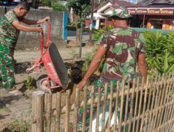 Anggota Koramil-05/Mallusetasi Melaksanakan Ketahanan Pangan Dan Pembenahan Pangkalan