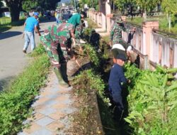 Danramil-08/Tanete Riaja Melaksanakan Karya Bakti Bersama Staf Kecamatan Dan Kelurahan Lompo Riaja