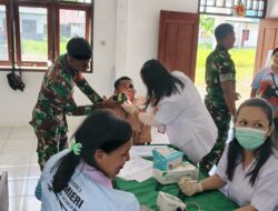 “Koramil Wasior dan Puskesmas Wondiboi Gelar Baksos Kesehatan: TNI Hadir Menyapa Sekolah-Sekolah di Teluk Wondama”