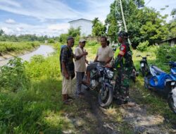 komunikasi sosial Babinsa Koramil 04 Beutong Dengan Warga Desa Binaan nya