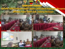 Dandim 0308/Pariaman Hadiri Rapat (SKB) Surat Keputusan Bersama di Ruang Rapat Sekda Kab. Padang Pariaman