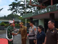 Kunker Ke Kodim 1414/Tana Toraja Komandan Korem 141/Tp Berikan Pesan dan Semanagat Kepada Seluruh Prajurit Kodim 1414/Tator
