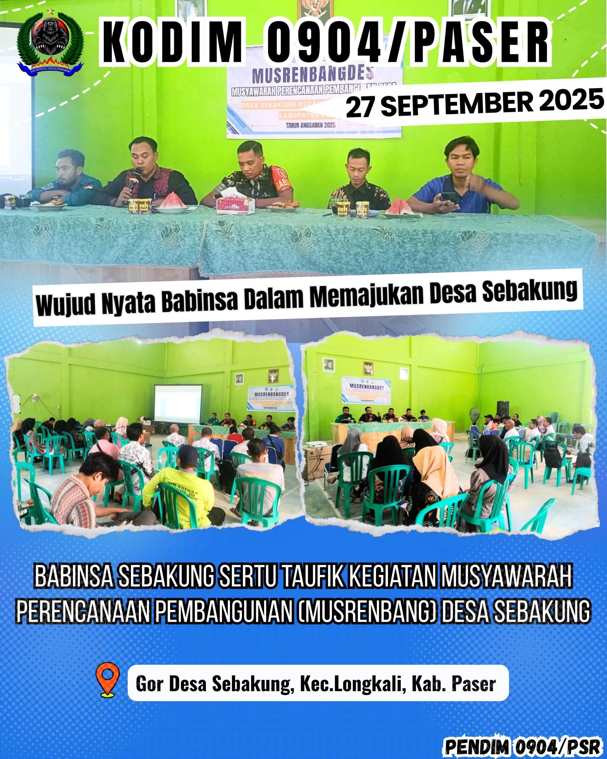 Wujud Nyata Babinsa Dalam Memajukan Desa Sebakung