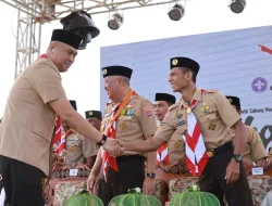 Dandim 1404/Pinrang Dampingi Bupati Pinrang Hadiri Pembukaan Jambore Cabang Gerakan Pramuka Kwarcab Pinrang Tahun 2025