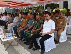 Korem 181/PVT Hadiri Apel Hari Kesiapsiagaan Bencana (HKB) dan Simulasi Bencana.