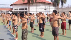 Jaga Kebugaran dan Bangun Kebersamaan, Warga Binaan Rutan Pelaihari Ikuti Senam Pagi